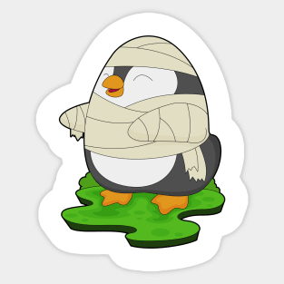 Penguin Halloween Mummy Sticker